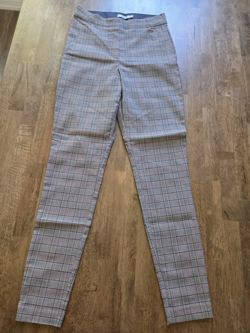High Waist Stretch Slim Fit Ankle Business Leggings Pants - Subtle Windowpane